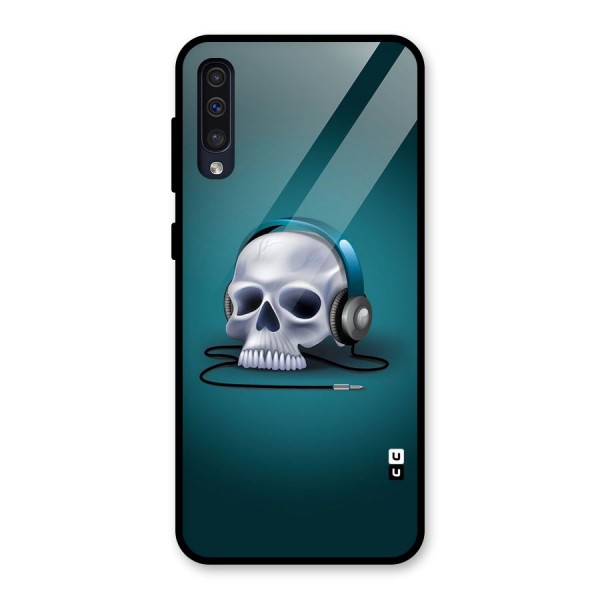 Music Skull Glass Back Case for Galaxy A50s