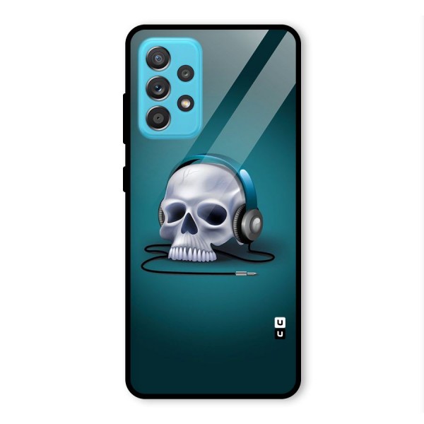 Music Skull Glass Back Case for Galaxy A52s 5G