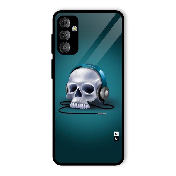 Music Skull Glass Back Case for Galaxy F23