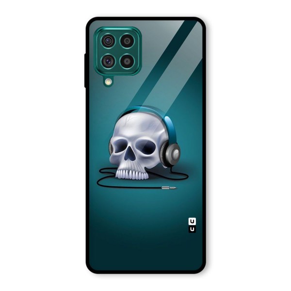 Music Skull Glass Back Case for Galaxy F62