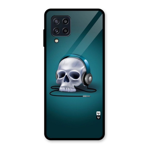 Music Skull Glass Back Case for Galaxy M32