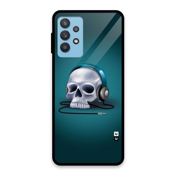 Music Skull Glass Back Case for Galaxy M32 5G