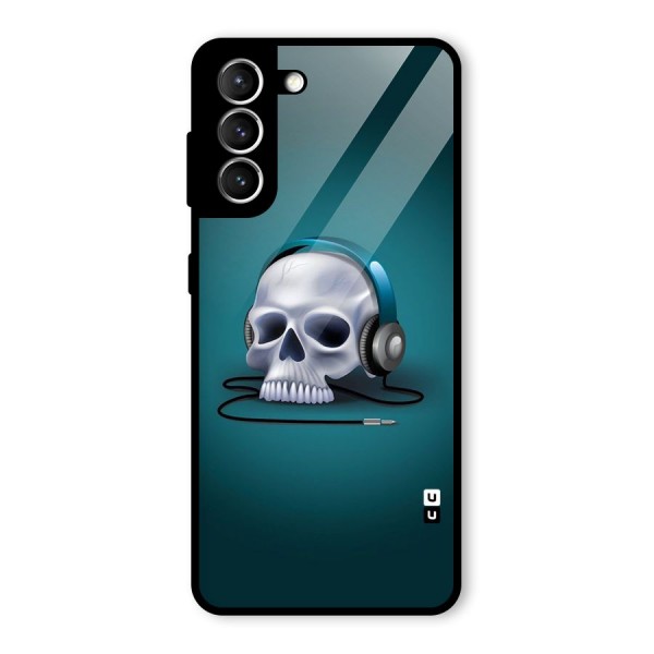 Music Skull Glass Back Case for Galaxy S21 5G