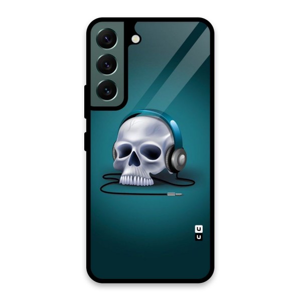 Music Skull Glass Back Case for Galaxy S22 5G