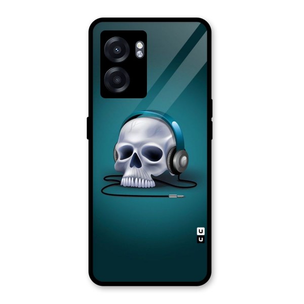 Music Skull Glass Back Case for Oppo K10 (5G)