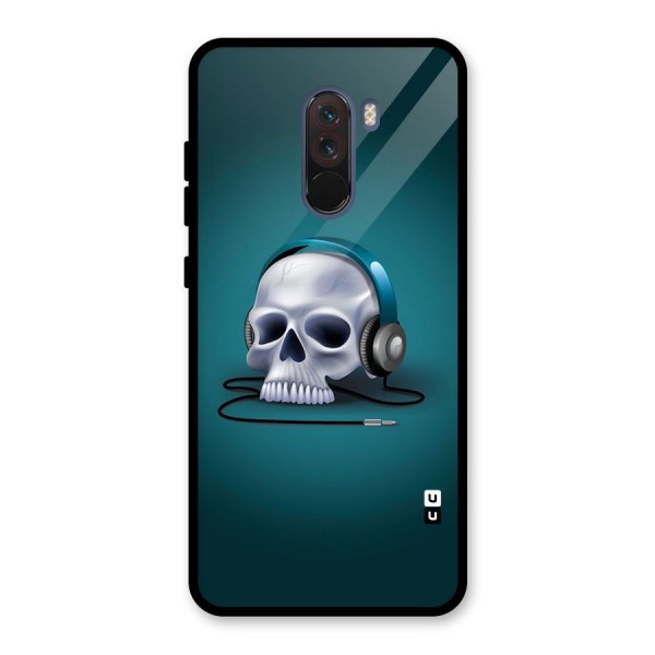 Music Skull Glass Back Case for Poco F1