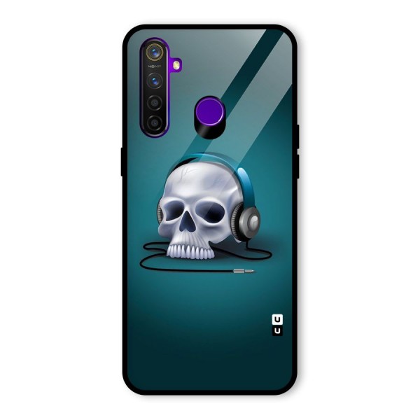 Music Skull Glass Back Case for Realme 5 Pro