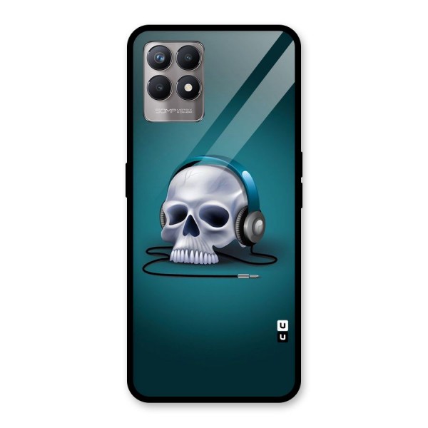 Music Skull Glass Back Case for Realme 8i