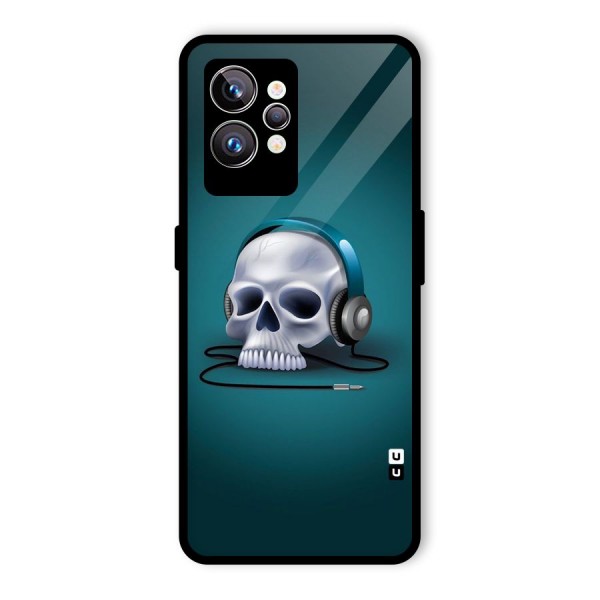 Music Skull Glass Back Case for Realme GT2 Pro