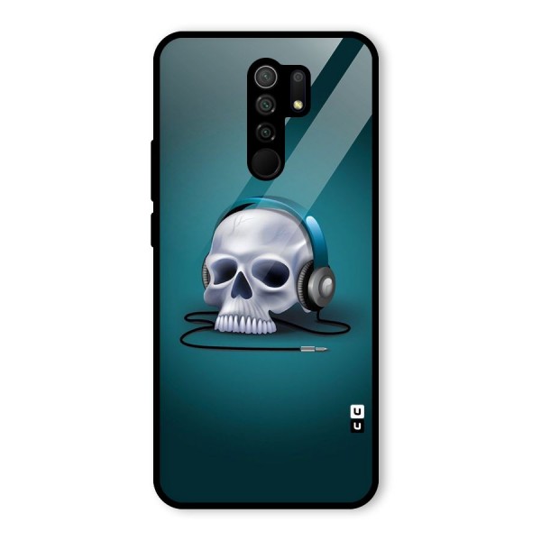 Music Skull Glass Back Case for Redmi 9 Prime