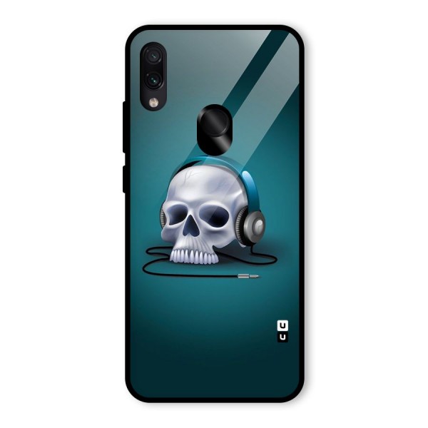 Music Skull Glass Back Case for Redmi Note 7