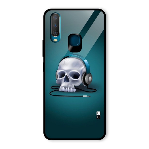 Music Skull Glass Back Case for Vivo Y12