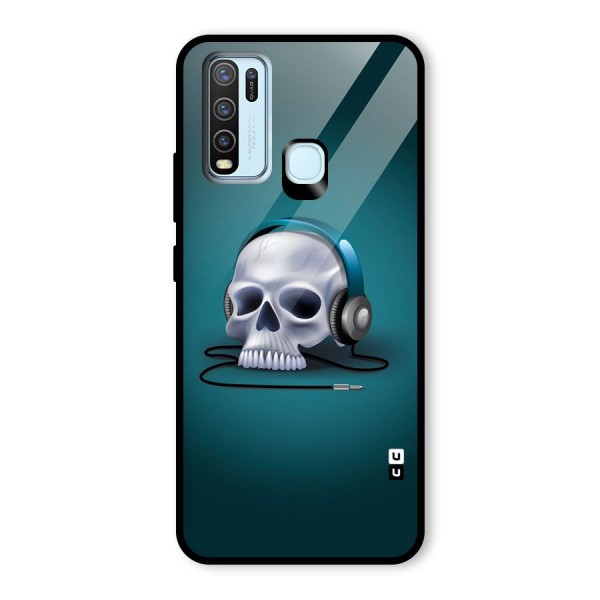 Music Skull Glass Back Case for Vivo Y30