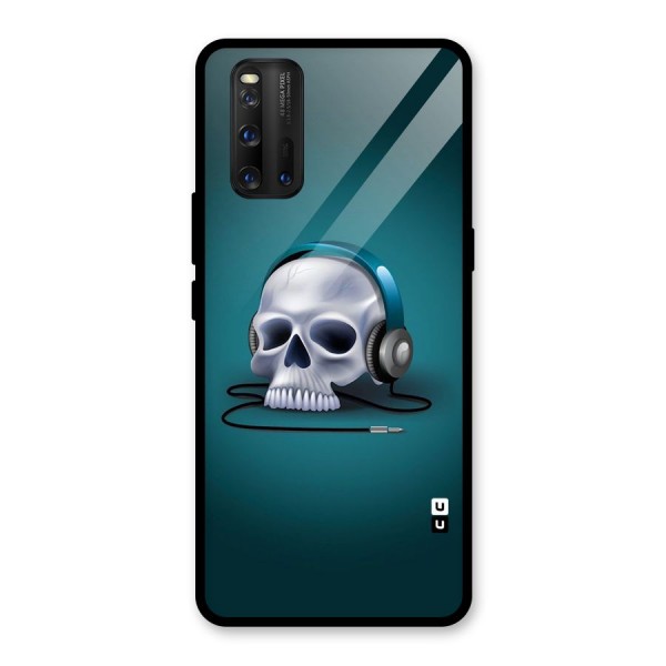 Music Skull Glass Back Case for Vivo iQOO 3