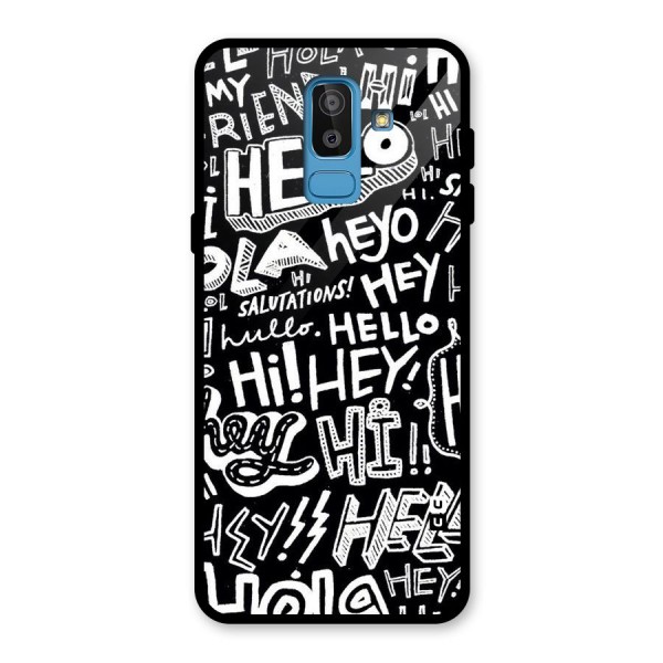 My Friend Glass Back Case for Galaxy J8