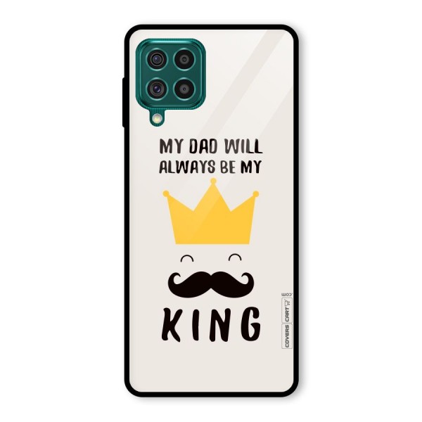 My King Dad Glass Back Case for Galaxy F62