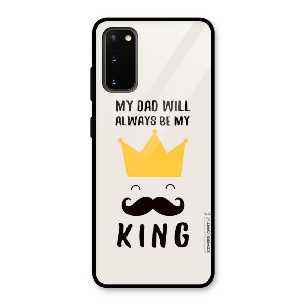 My King Dad Glass Back Case for Galaxy S20