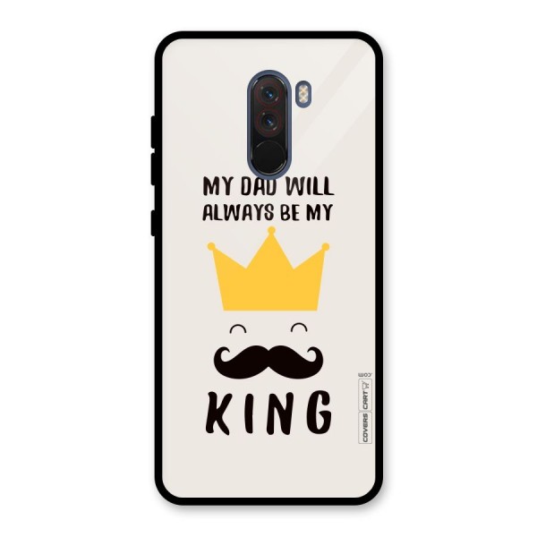 My King Dad Glass Back Case for Poco F1