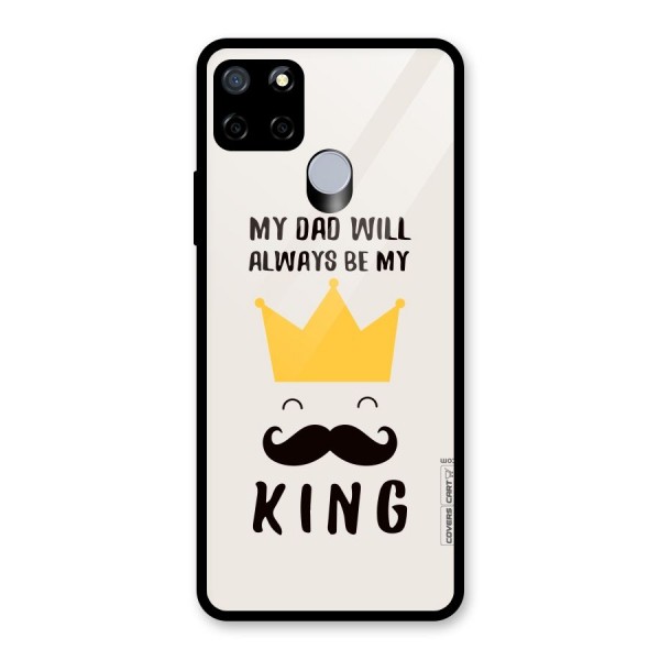 My King Dad Glass Back Case for Realme C15