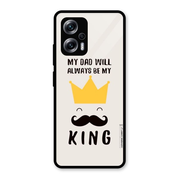 My King Dad Glass Back Case for Redmi K50i