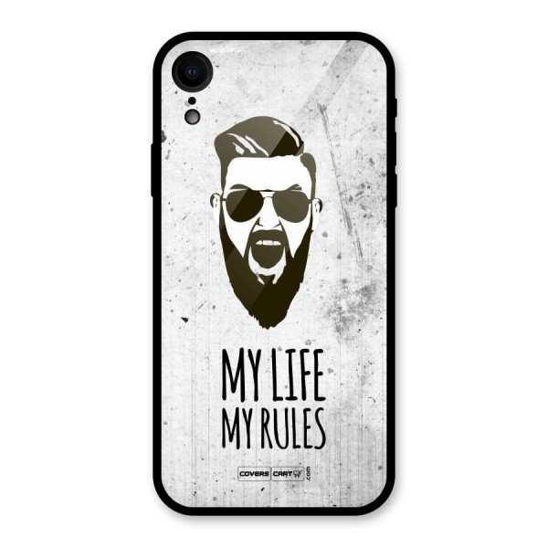 My Life My Rules Glass Back Case for XR