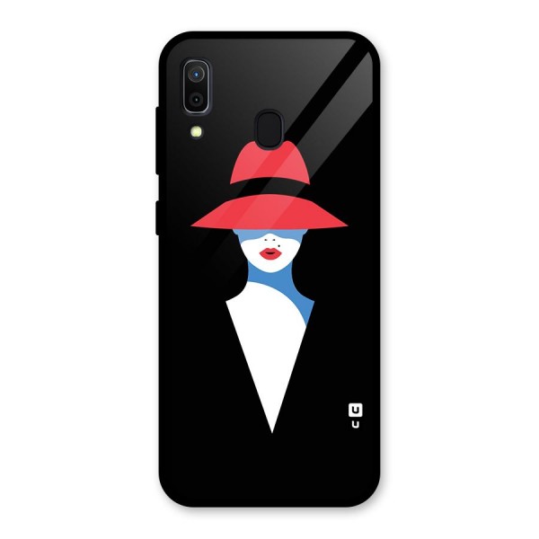 Mysterious Woman Illustration Glass Back Case for Galaxy A30