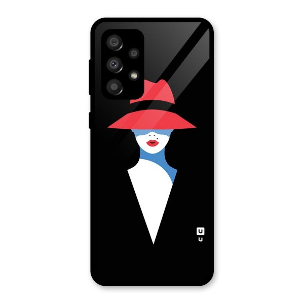 Mysterious Woman Illustration Glass Back Case for Galaxy A32