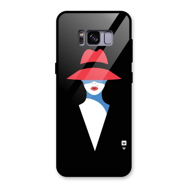 Mysterious Woman Illustration Glass Back Case for Galaxy S8