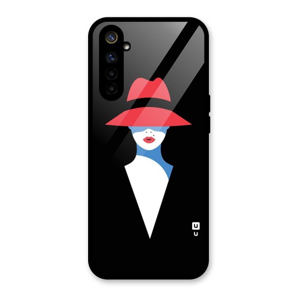 Mysterious Woman Illustration Glass Back Case for Realme 6