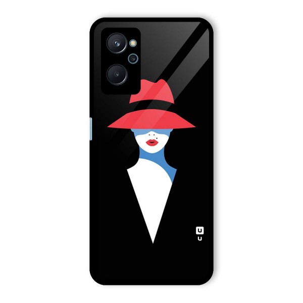 Mysterious Woman Illustration Glass Back Case for Realme 9i