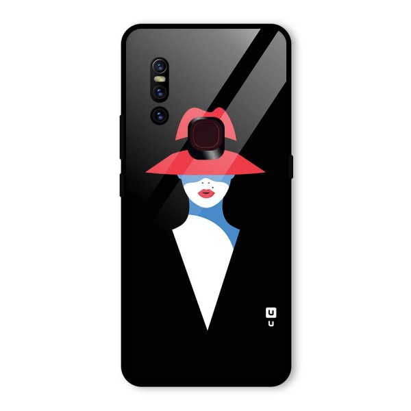 Mysterious Woman Illustration Glass Back Case for Vivo V15