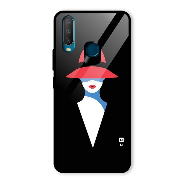 Mysterious Woman Illustration Glass Back Case for Vivo Y12