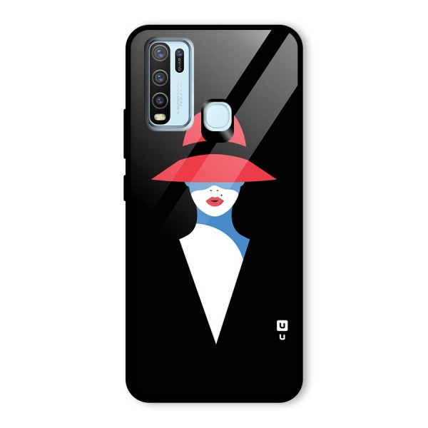 Mysterious Woman Illustration Glass Back Case for Vivo Y50