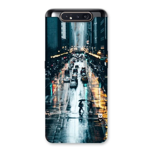 NY Streets Rainy Back Case for Galaxy A80