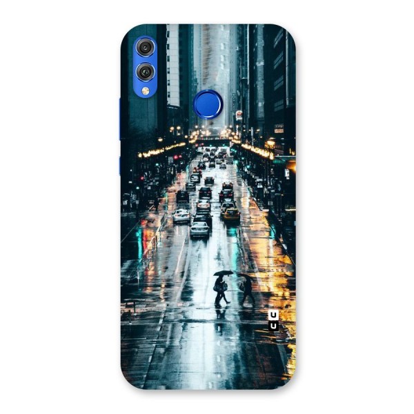 NY Streets Rainy Back Case for Honor 8X