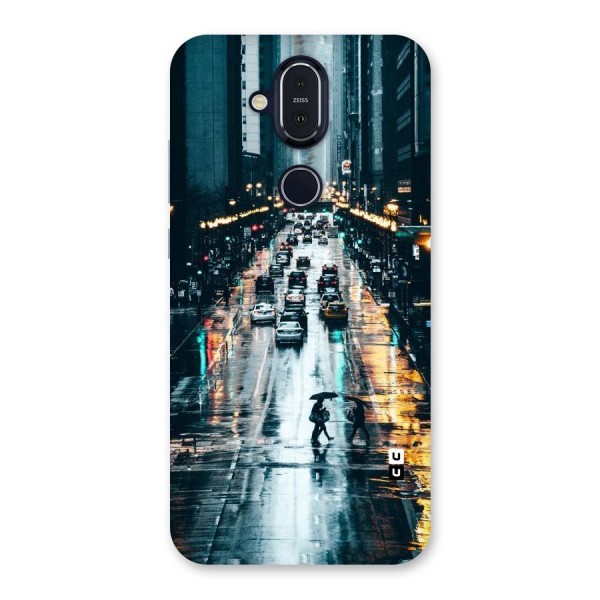 NY Streets Rainy Back Case for Nokia 8.1