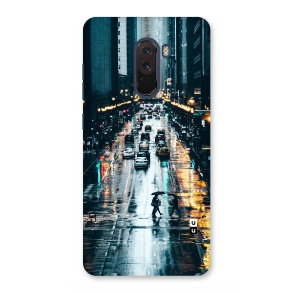 NY Streets Rainy Back Case for Poco F1