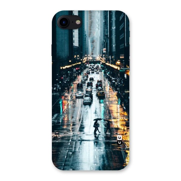 NY Streets Rainy Back Case for iPhone SE 2020