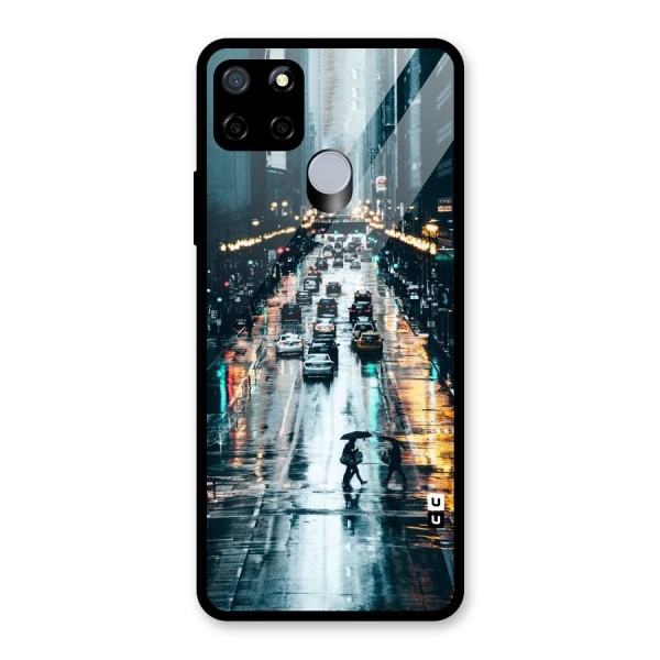 NY Streets Rainy Glass Back Case for Realme C15