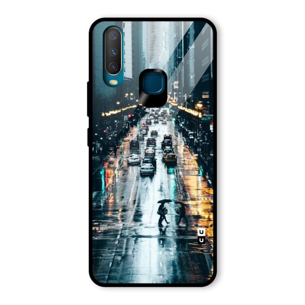 NY Streets Rainy Glass Back Case for Vivo Y15