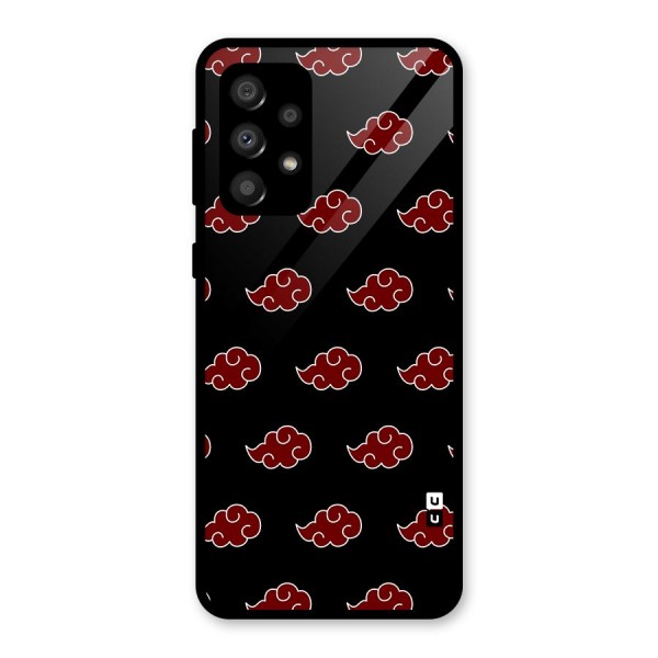 Naruto Akatsuki Pattern Glass Back Case for Galaxy A32