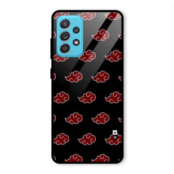 Naruto Akatsuki Pattern Glass Back Case for Galaxy A52