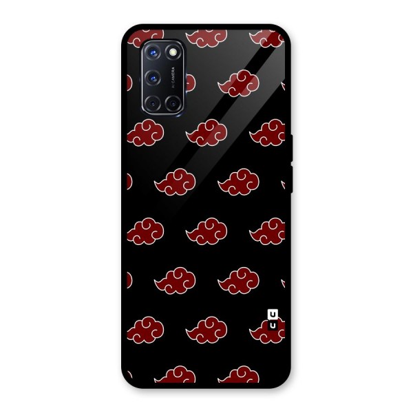 Naruto Akatsuki Pattern Glass Back Case for Oppo A52