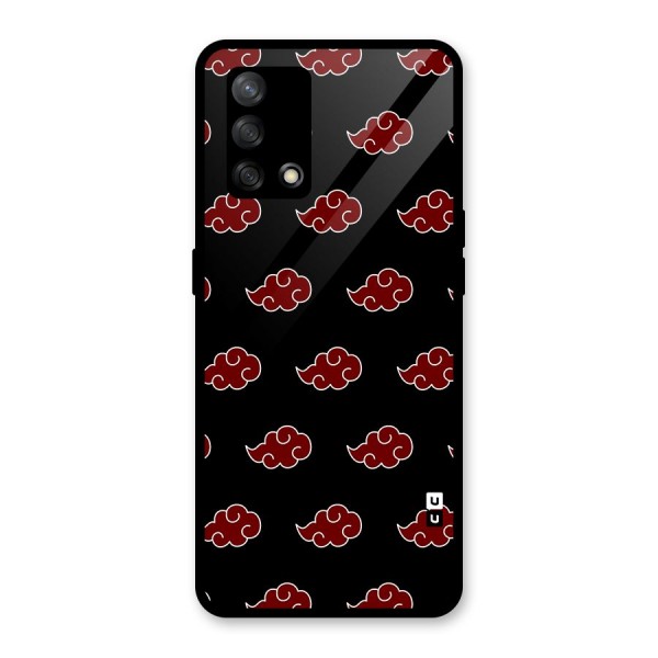 Naruto Akatsuki Pattern Glass Back Case for Oppo F19