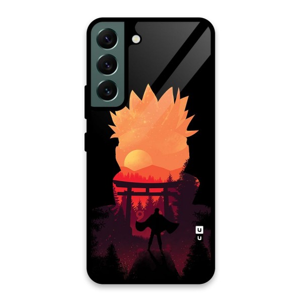 Naruto Anime Sunset Art Glass Back Case for Galaxy S22 5G