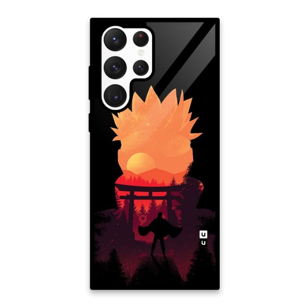 Naruto Anime Sunset Art Glass Back Case for Galaxy S22 Ultra 5G