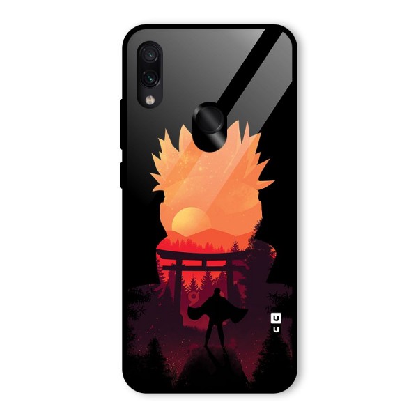 Naruto Anime Sunset Art Glass Back Case for Redmi Note 7S