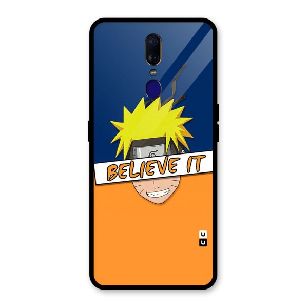 Naruto Believe It Glass Back Case for Oppo F11