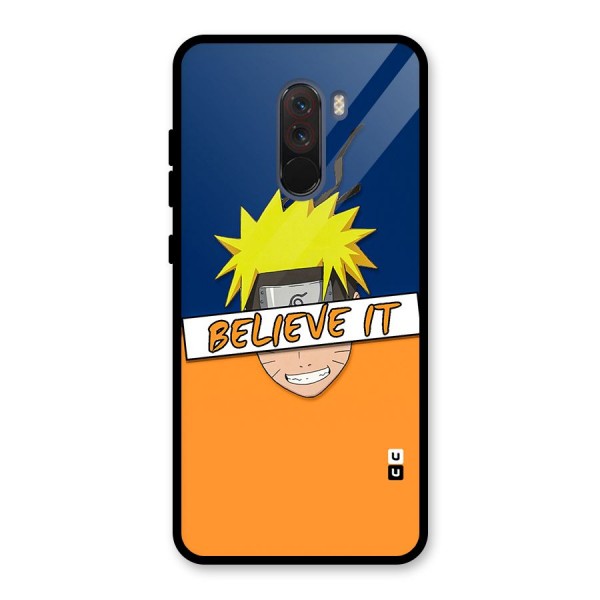 Naruto Believe It Glass Back Case for Poco F1