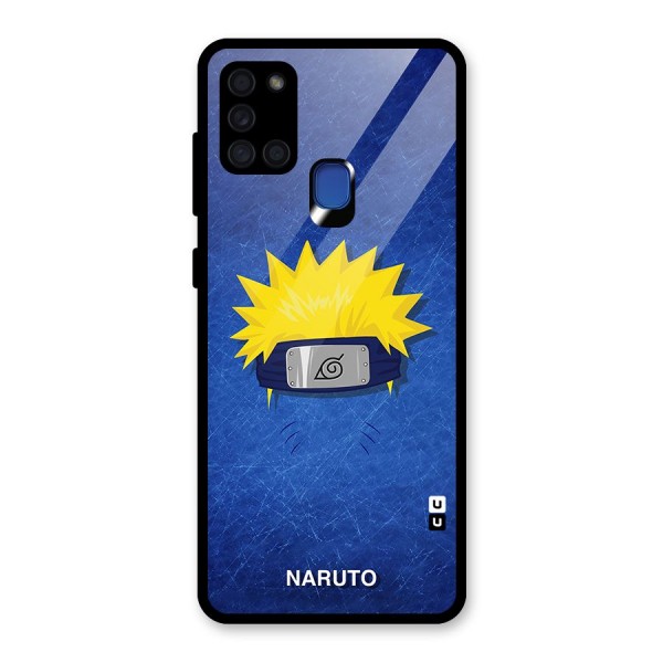 Naruto Headband Minimal Glass Back Case for Galaxy A21s